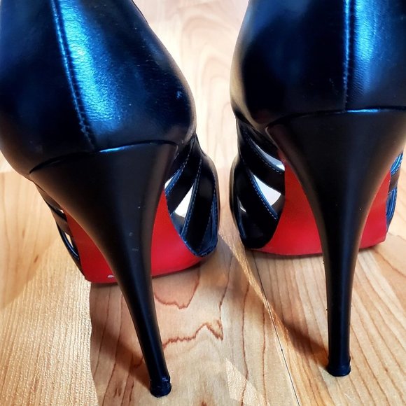 Christian Louboutin Lady Peep shoes, Black size 39.5 - Picture 2 of 5